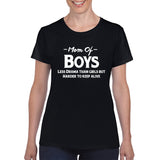 Mom of Boys - Funny Mom Humor Sons Boys Sarcastic Mothers Day Womens T Shirt