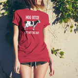 Moo Bi-ch - Funny Farm Cow Pun Song Lyric Parody T Shirt
