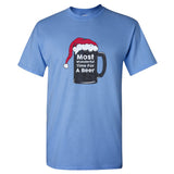 Most Wonderful Time for a Beer - Funny Christmas Holiday Drinking T Shirt