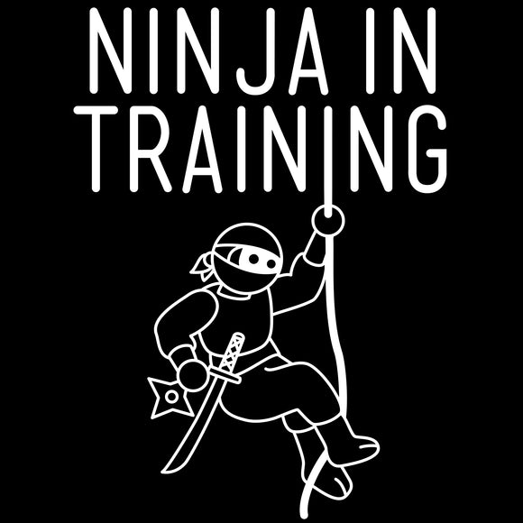 Ninja in Training - Sneaky Warrior Sword Stealth Cartoon Funny Cute T Shirt
