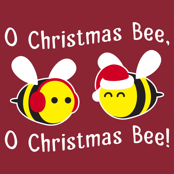 O Christmas Bee - Funny Holiday Cartoon Song Pun Long Sleeve T Shirt