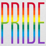Rainbow Pride Tall Letters - LGBTQ Pop Art Triblend T Shirt