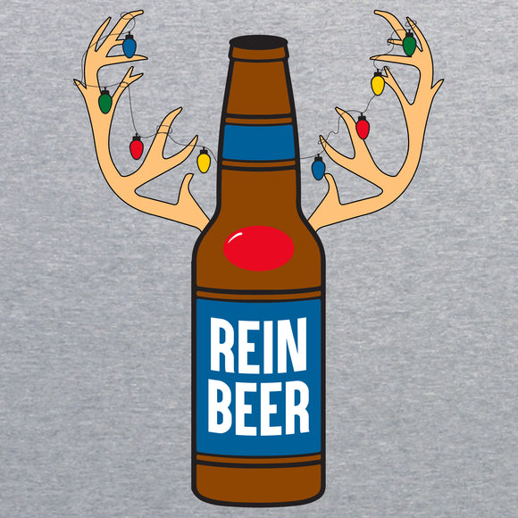 UGP Campus Apparel Reinbeer - Funny Christmas Holiday Reindeer Beer Drinking Party T Shirt