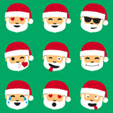 Santa Claus Emoji - Merry Christmas Happy Holidays Emoticon T Shirt