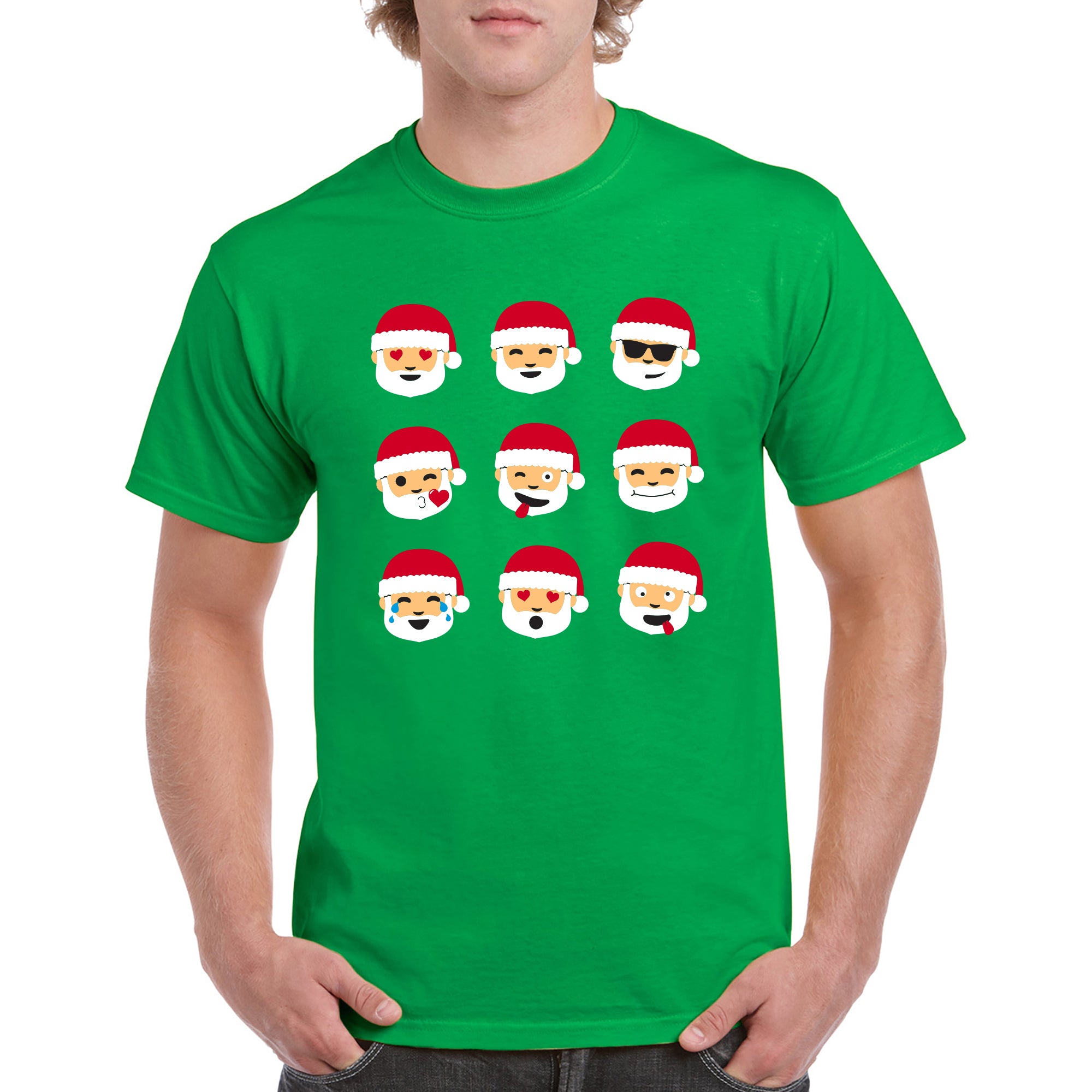 専用です☆　HOLIDAY emoji Tシャツ　Mサイズ Santa Claus Emoji - Merry Christmas Happy Holidays Emoticon T