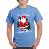 UGP Campus Apparel Here Comes Santa Floss - Funny Christmas Holiday Santa Claus Dance T Shirt