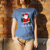 UGP Campus Apparel Here Comes Santa Floss - Funny Christmas Holiday Santa Claus Dance T Shirt