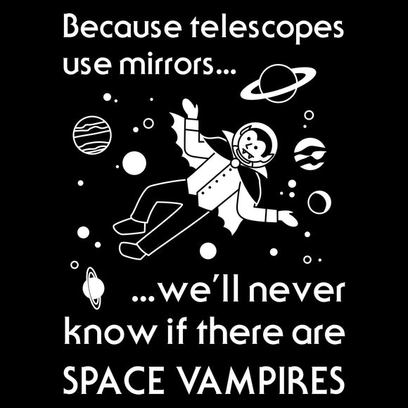 UGP Campus Apparel Space Vampires - Telescopes Outer Space Astronomy Mirrors Funny T Shirt