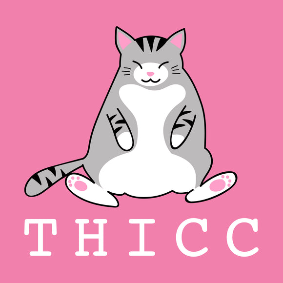 Thicc Cat - Funny Fat Chubby Kitty T Shirt
