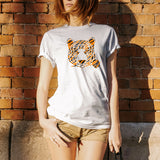 Tiger Rose - Animal Print Graphic T Shirt