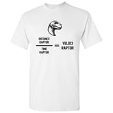 UGP Campus Apparel Distance Raptor Over Time Raptor Equals Velociraptor - Funny Math Science Physics Humor T Shirt
