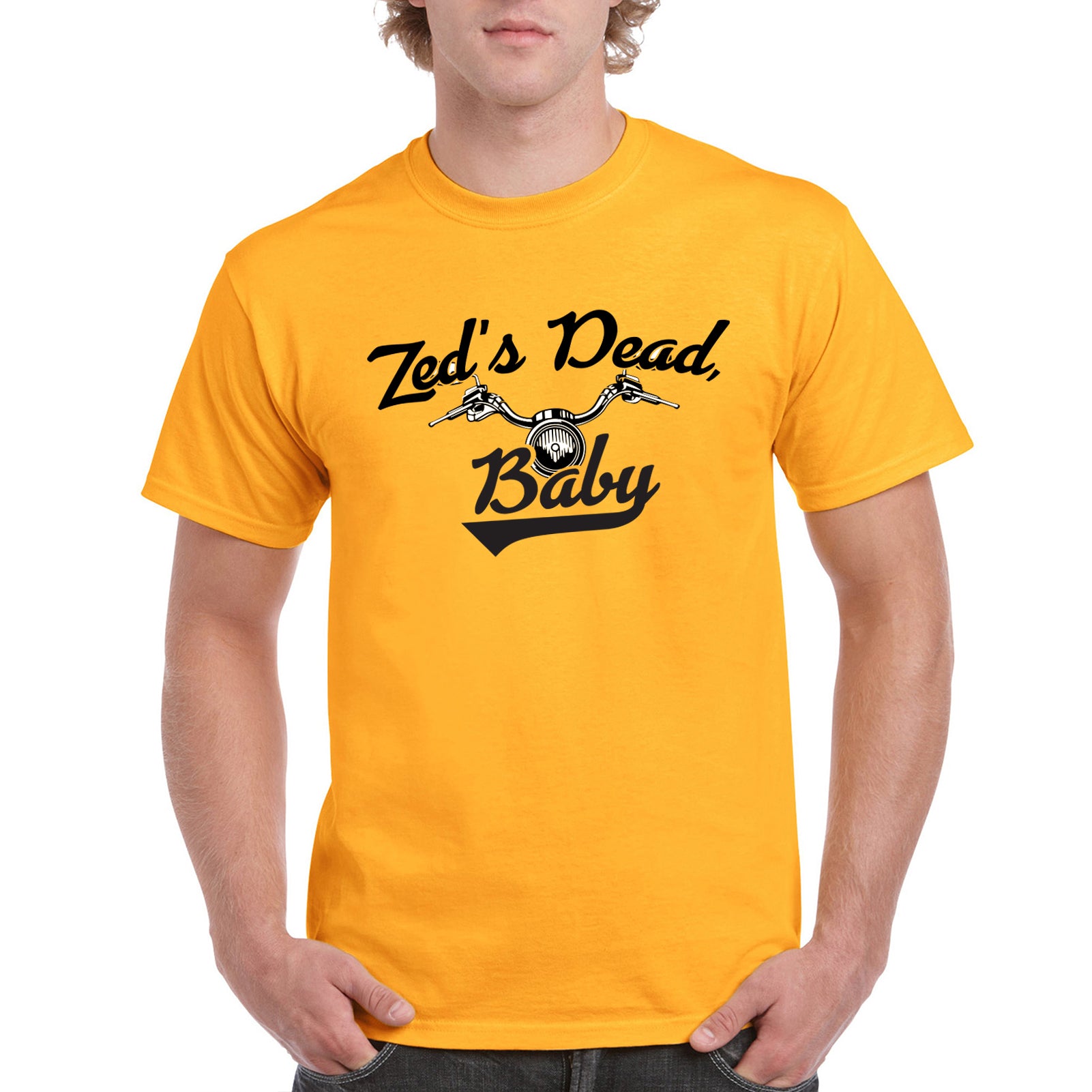 Zed's Dead, Baby - Classic Movie Quote Motorcycle T Shirt Zed's Dead, Baby - Classic Movie Quote Motorcycle T Shirt