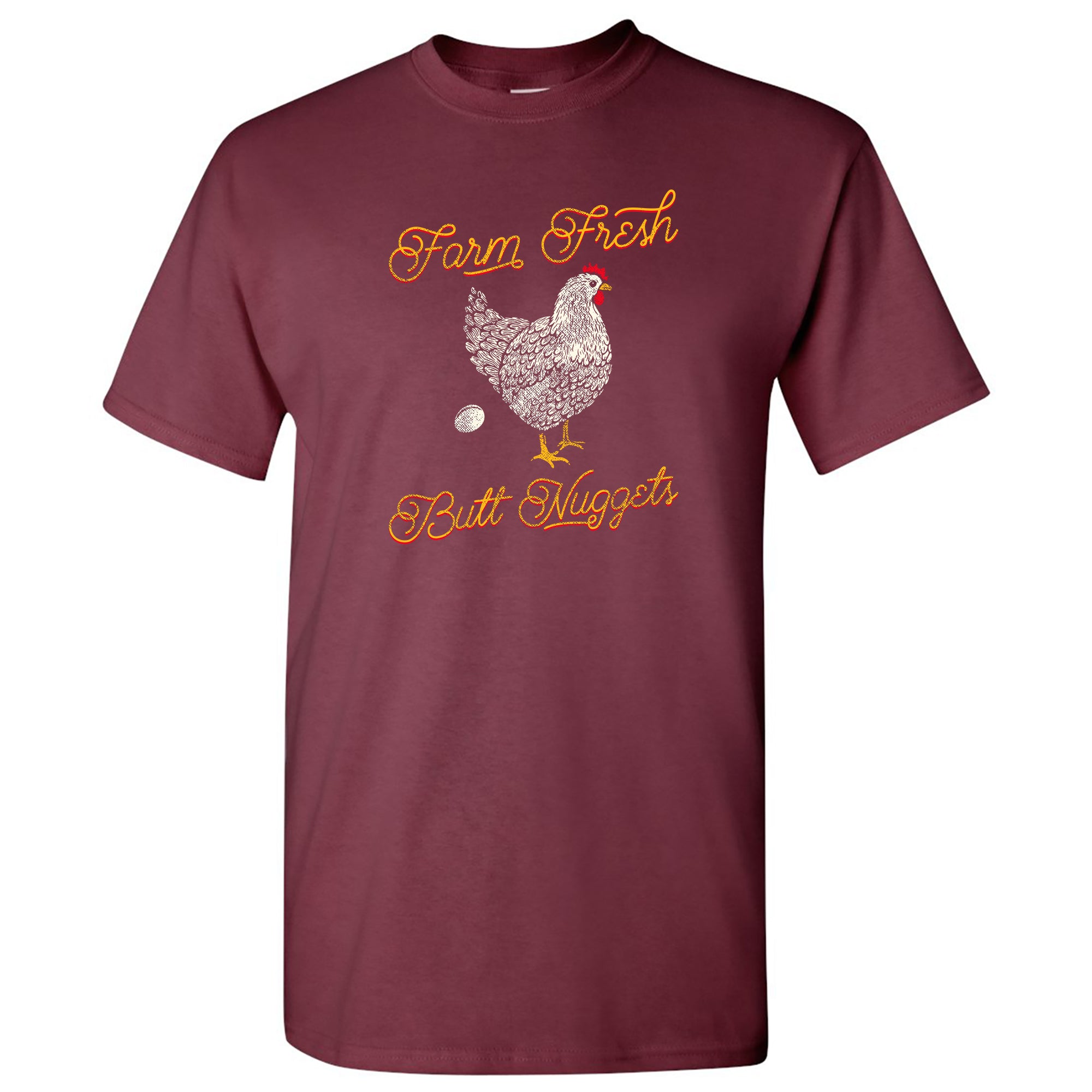 Vintage Farm Fresh Butt Nuggets Funny Chickens Eggs Gifts T-Shirt