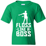 Kids Floss Like A Boss - Flossin Dance Funny Emote Youth T Shirt