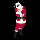 UGP Campus Apparel Hip Hop Santa Claus Rapper Funny Christmas T-Shirt