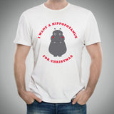 UGP Campus Apparel I Want a Hippopotamus for Christmas Basic Cotton T-Shirt