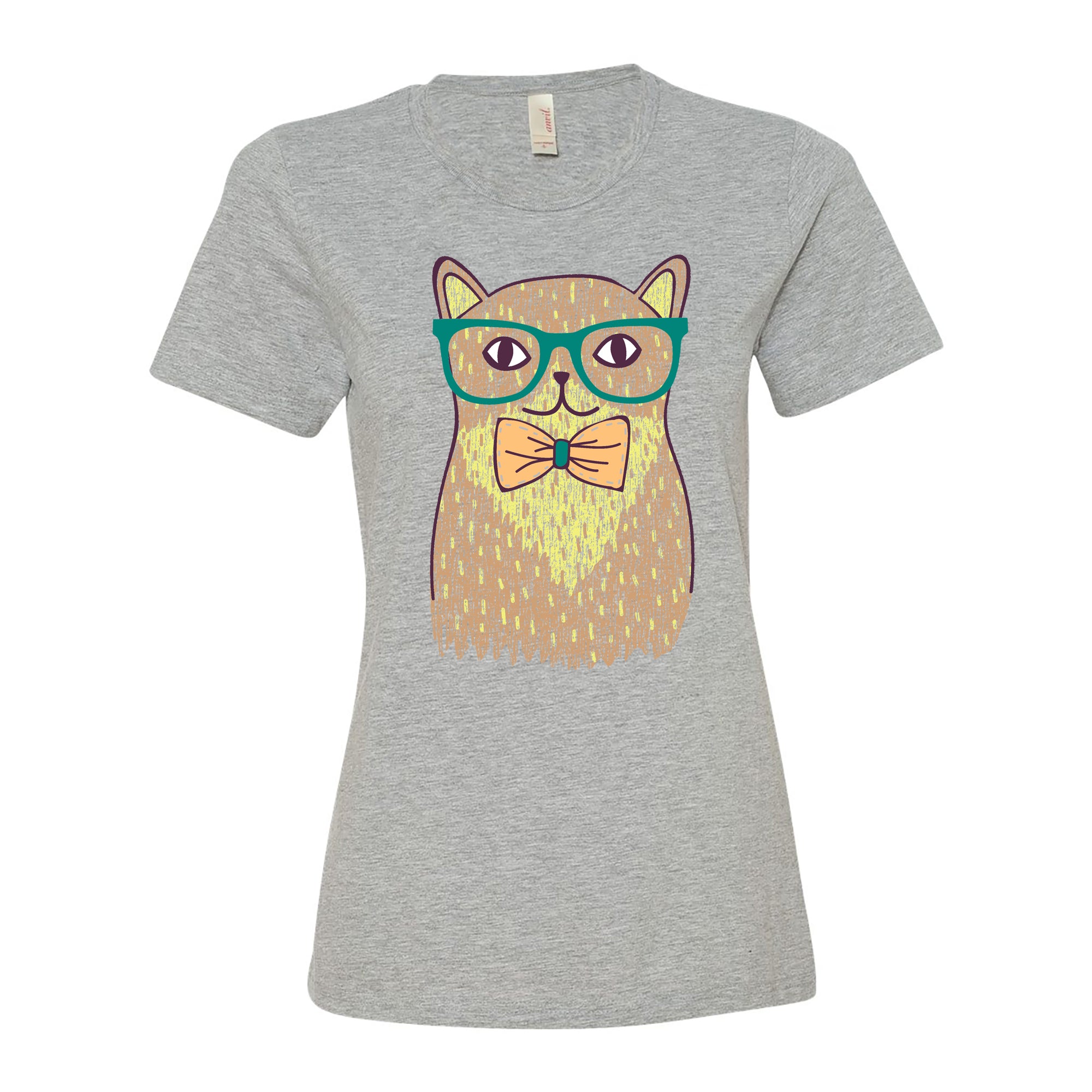 Hipster Cat Funny Cute Glasses Kitty Womens T Shirt Underground Online Retail