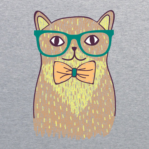 Hipster Cat - Funny Cute Glasses Kitty Womens T Shirt
