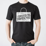 UGP Campus Apparel I Survived Shopocalypse Funny Holiday Christmas Shopping T-Shirt