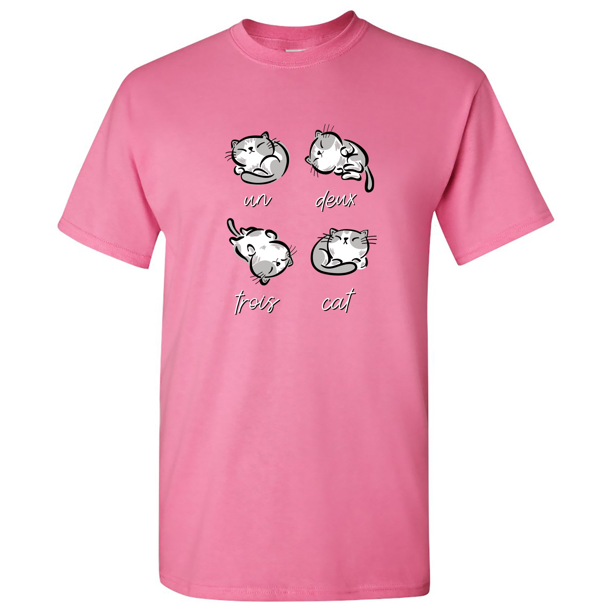 Un Deux Trois Cat T Shirt Funny Cute French Kitty Gift Women Un Deux Trois Cat T Shirt Funny Cute French Kitty Gift Women