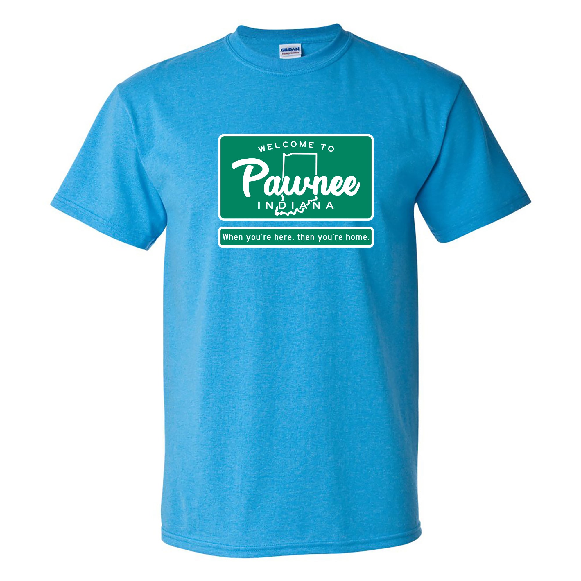 UGP Campus Apparel Welcome to Pawnee Indiana Funny TV Town Slogan T Underground Online Retail