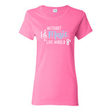 Without Music Life Would B Flat - Funny Musical Instrument Singing Womens T Shirt